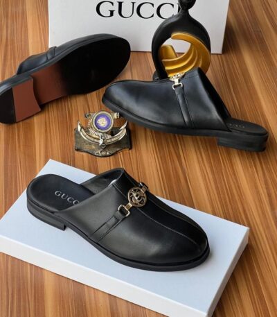 Buy trendy type Balenciaga Black Patent Leather Backless in Nigeria