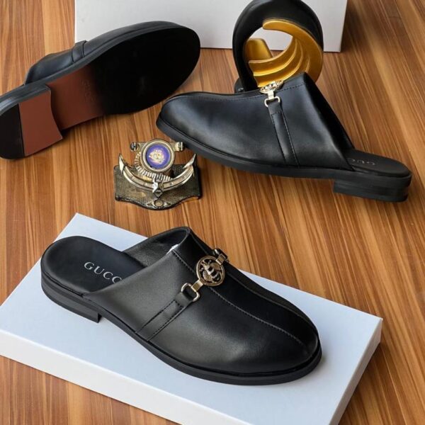 Buy trendy type Balenciaga Black Patent Leather Backless in Nigeria