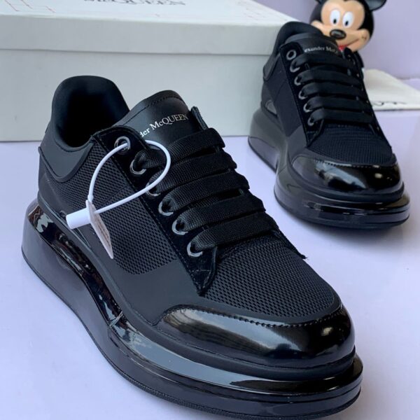 Alexander McQueen Black Gloss Fusion Sneaker