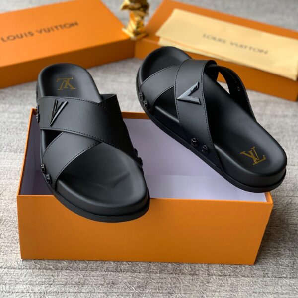 Louis Vuitton Cross-Strap Slide